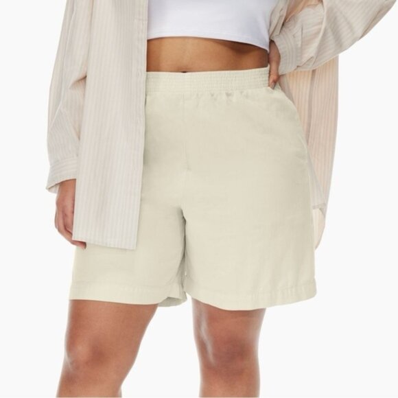 Aritzia Wilfred Free Nova 7" Boxer Shorts High Rise waist  Linen Cotton Size XS - Picture 4 of 15